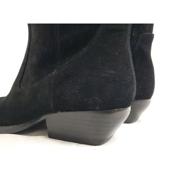 Marc Fisher black Suede Over Knee Boots w low heels sz 6.5M - Picture 8 of 9